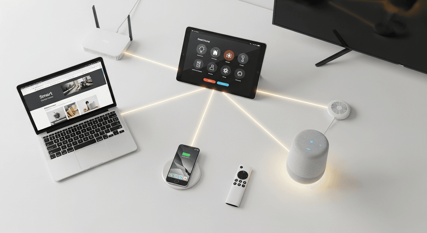 Illustration des usages quotidiens de l'intelligence artificielle : smartphone, GPS, streaming